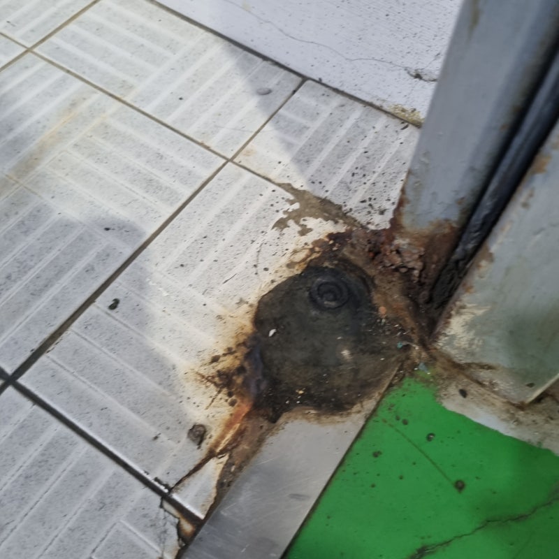 세탁실 보일러실문 동파예방 녹슨방화문 용접수리 후기